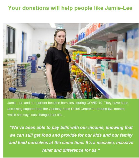 Woman in supermarket with trolley. 