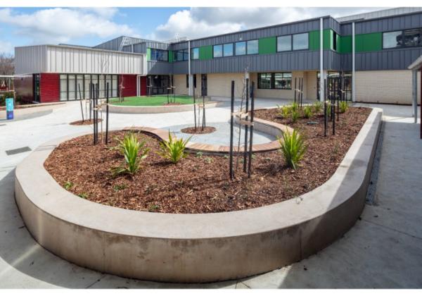 Good News Lutheran College exterior courtyard