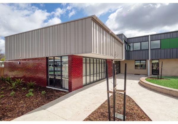 Good News Lutheran College exterior courtyard