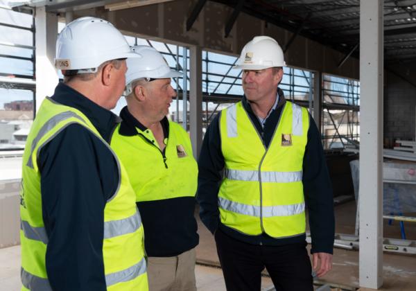 Geelong Construction Team Members wearing hardhats